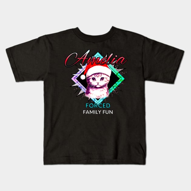 Amelia - Custom name gift - Christmas Kids T-Shirt by MaystarUniverse